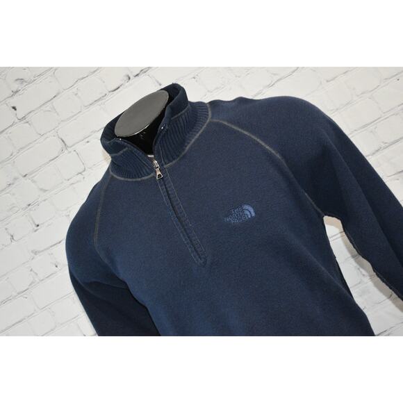 The North Face Sweater Mens Size 2XL Pullover 1/4 Zip Pull Cotton Wool Blend - Picture 1 of 7